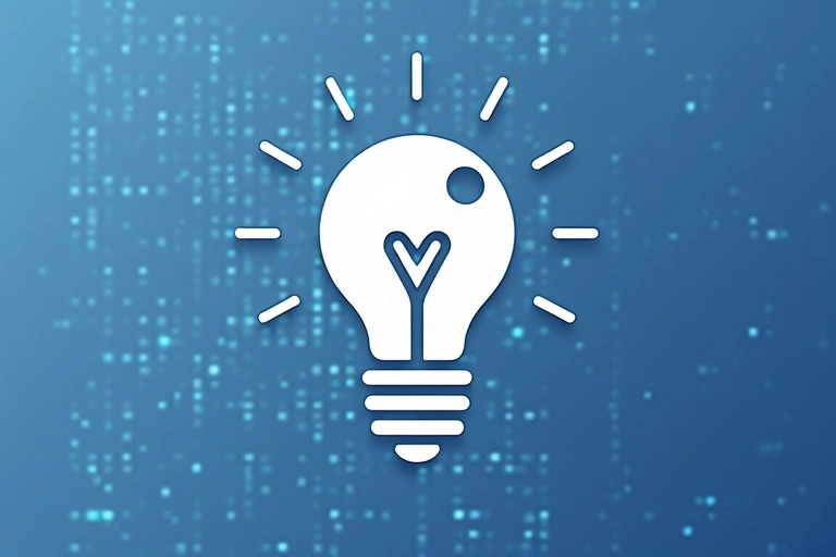 Stylized icon representing intellectual property, like a lightbulb with a shield or a document with a copyright symbol, on a digital background.