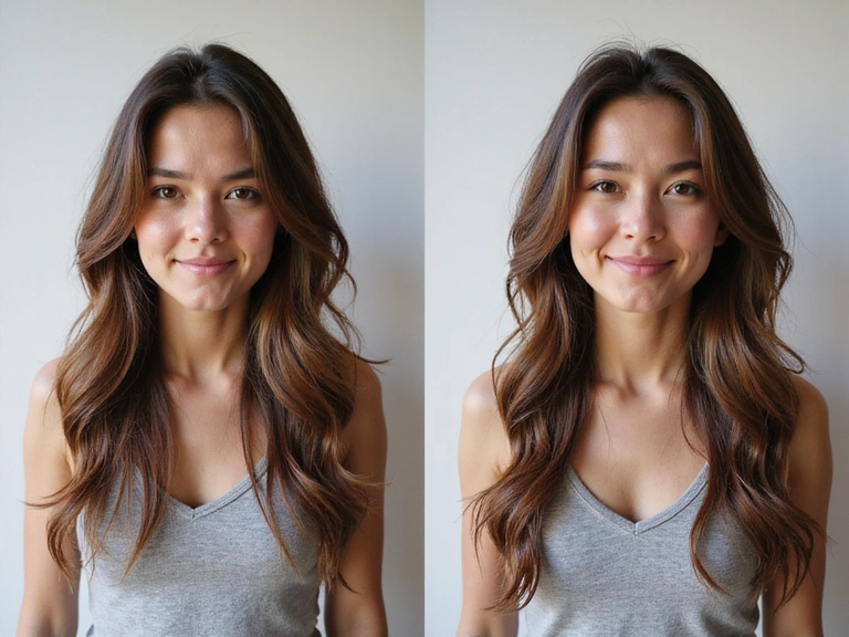 Before and after transformation of a client focusing on mental and physical well-being